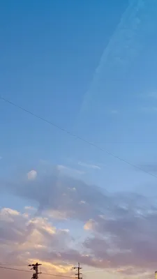 層積雲と飛行機雲