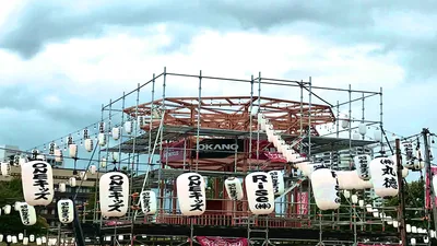 勝山公園-夏祭り準備