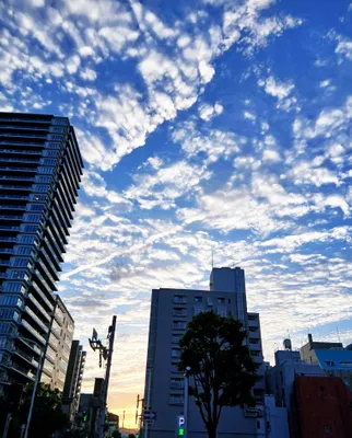 街の夕空
