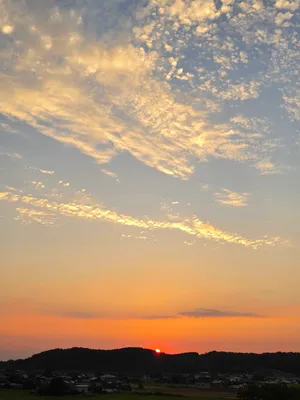 綺麗な日の入りと綺麗な空
