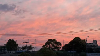 赤い夕日