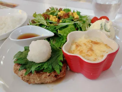 おそし.しそ.ハンバーグ.ポン酢