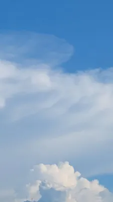 硬めの入道雲と優しい雲