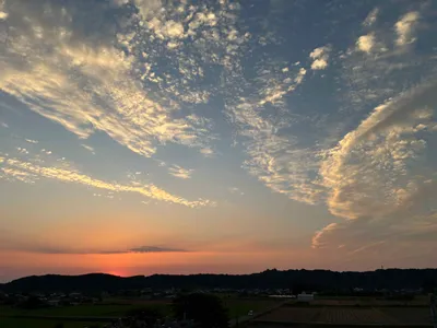 綺麗な青空と夕焼け2